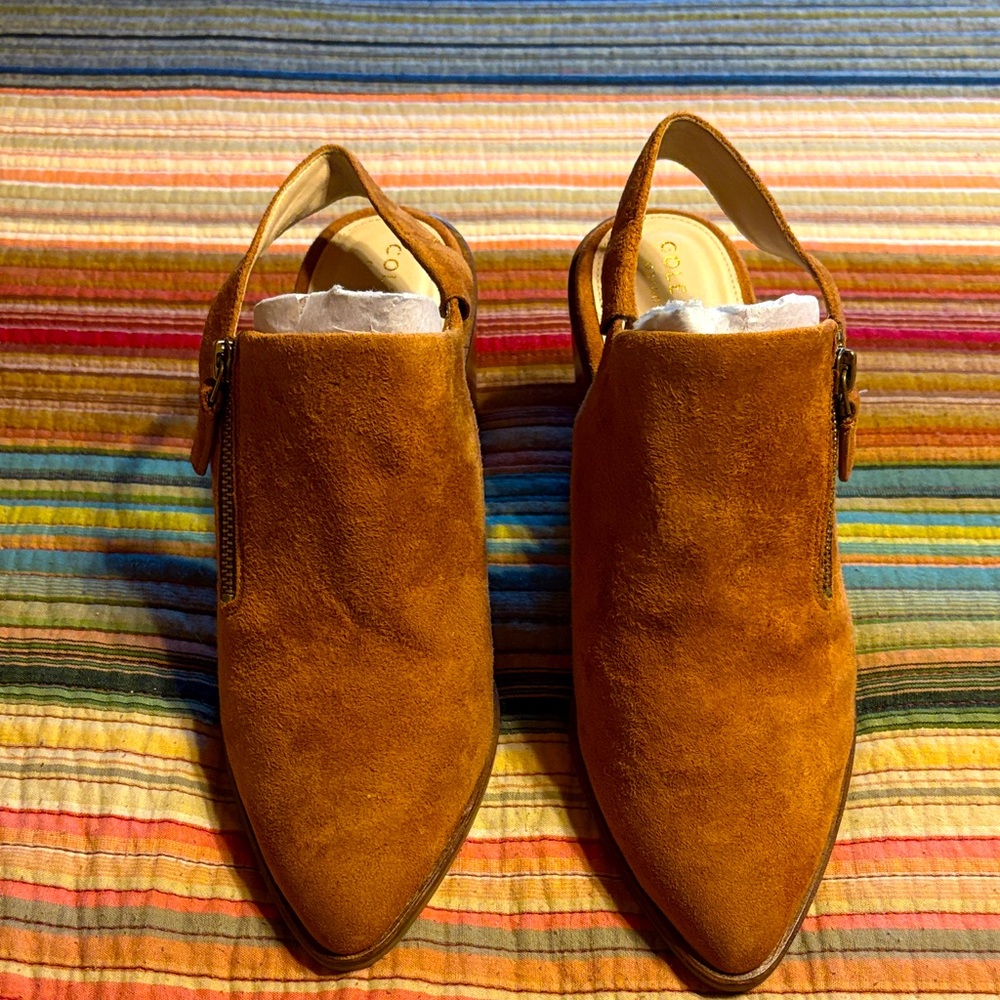 Cole Haan Brown Suede Women's Sling Backs